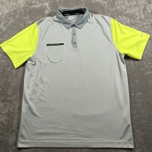 Nike Golf Dri‎ Fit Tour Performance Polo Shirt Men's Size XL Gray/Green